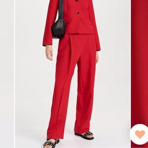 Ganni Light Twill Relaxed Suiting Pants